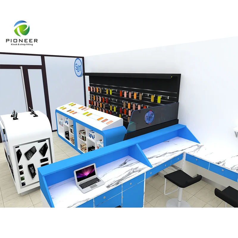 Modern Retail Cell Phone Repair Shop Decoration / Shop Interior Design for Mobile Phone Accessories