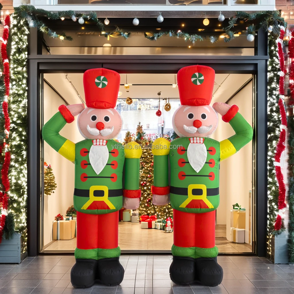 Outdoor Decoration Christmas inflatable nutcracker soldier For Indoor Holiday Party