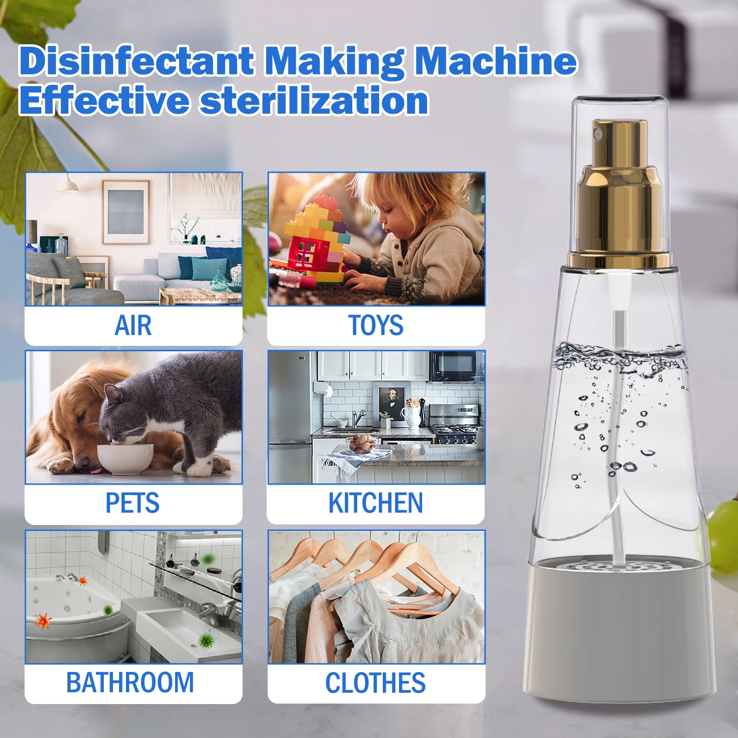 Salt Water Electrolysis Disinfection Water Maker Hocl Spray Sodium Hypochlorite Generator Machine
