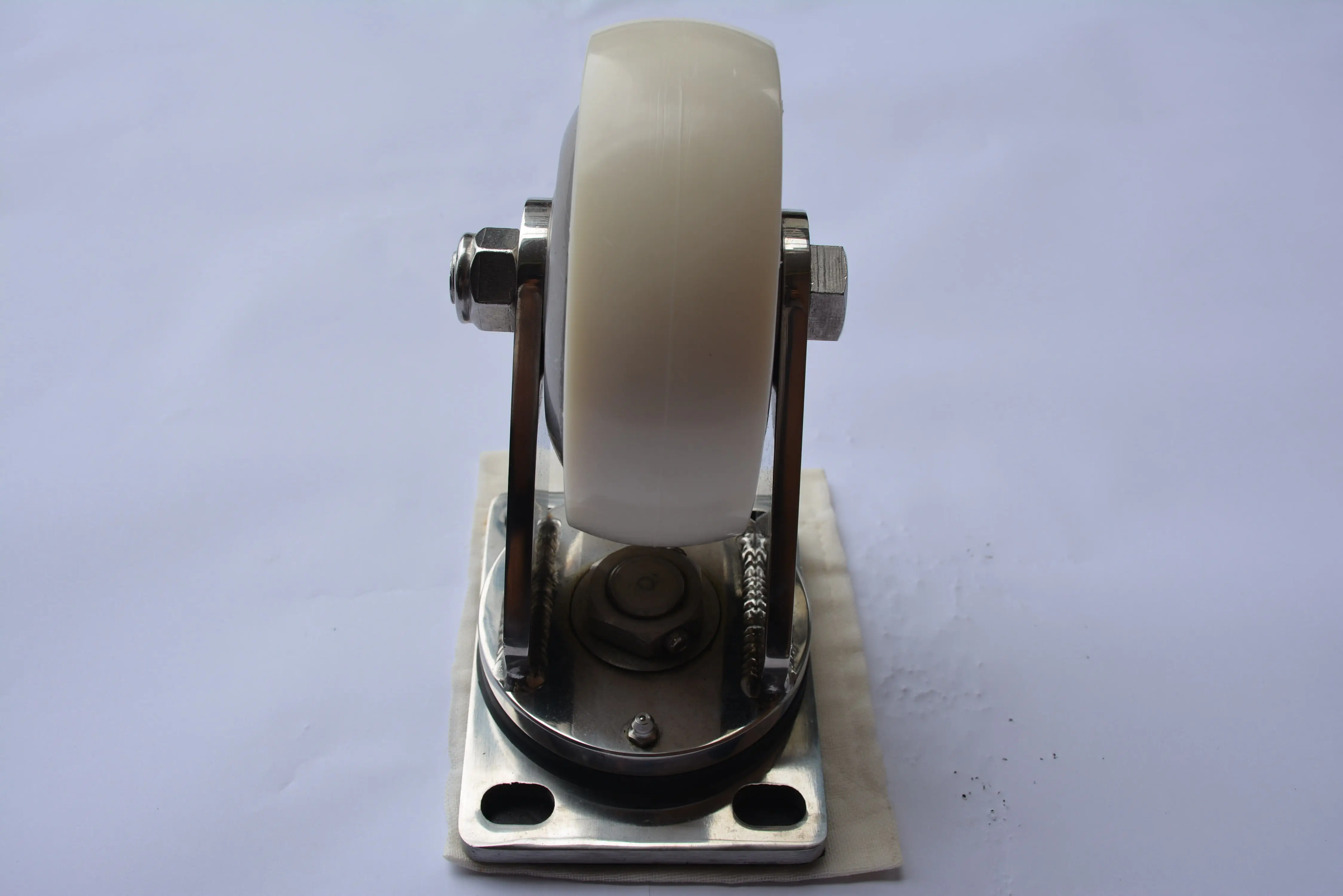 6 inches x 2 inches white plastic small wheels drawer wheels with 360-degree rotating top plate