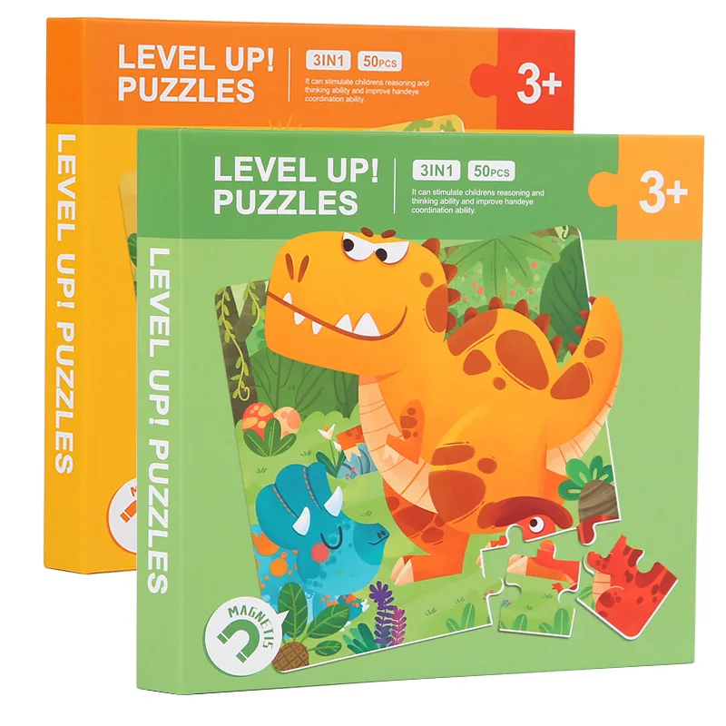 Kids funny 3d paper puzzle educational toys wooden puzzles or cardboard baby magnetic 3d puzzle book