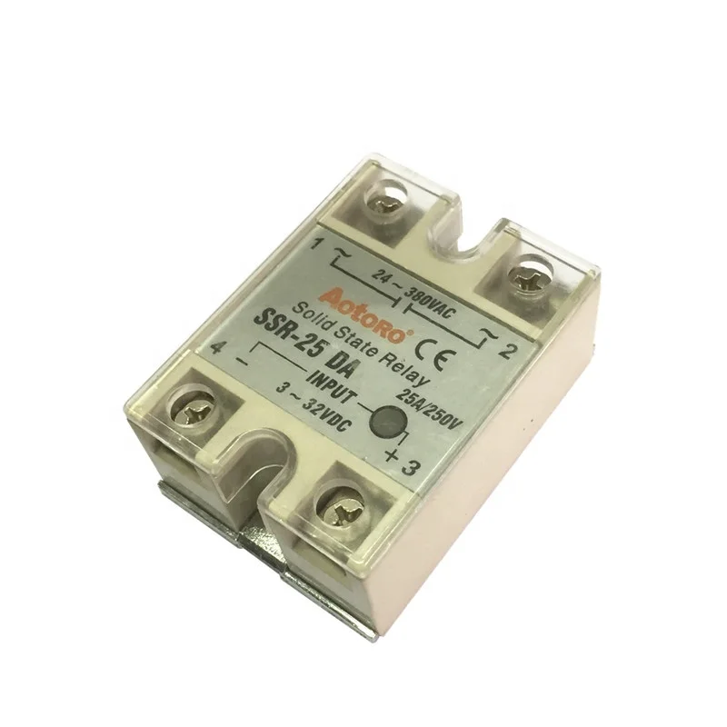  12v пусковое реле SSR-25DA твердотельные гарантированно хорошего качества постоянного тока для питания тока: постоянный