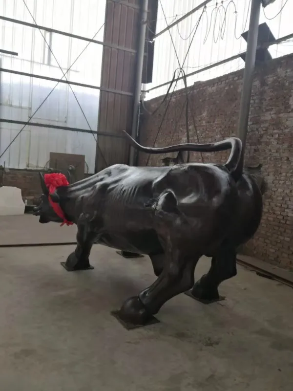 wall Street Bronze animal bull OX Statue outdoor sculpture