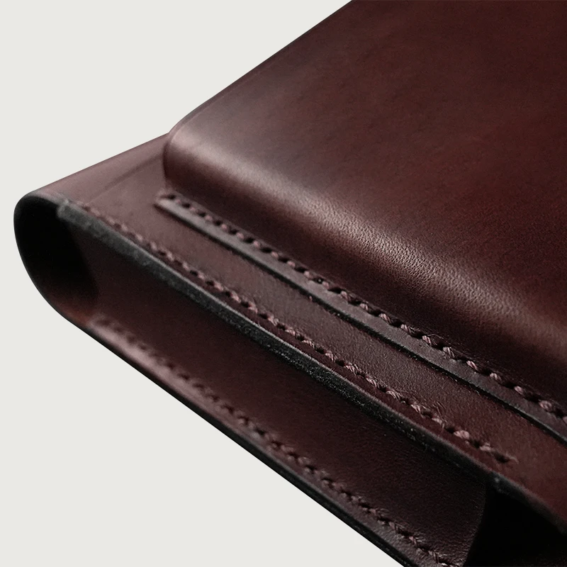 Wholesale Hot Sale Calfskin material Cigar Accessories Travel Cigar Humidor Leather Holder
