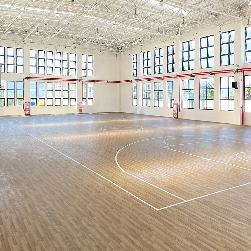 Custom Size Indoor PVC Sports Flooring High Density Basketball Court Floor