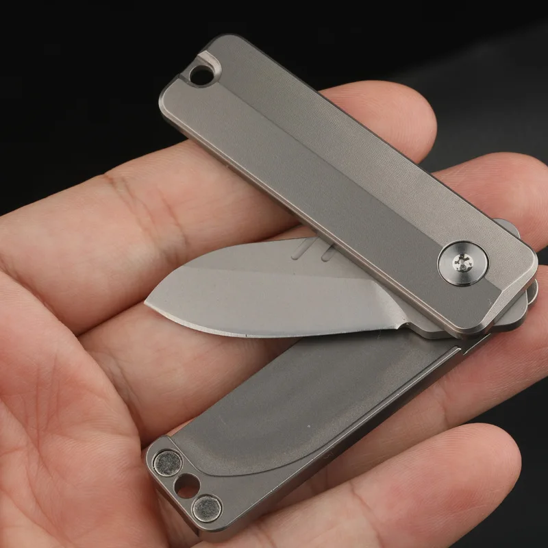 Portable Unpacking Tool Edc Titanium Mini Folding Knife