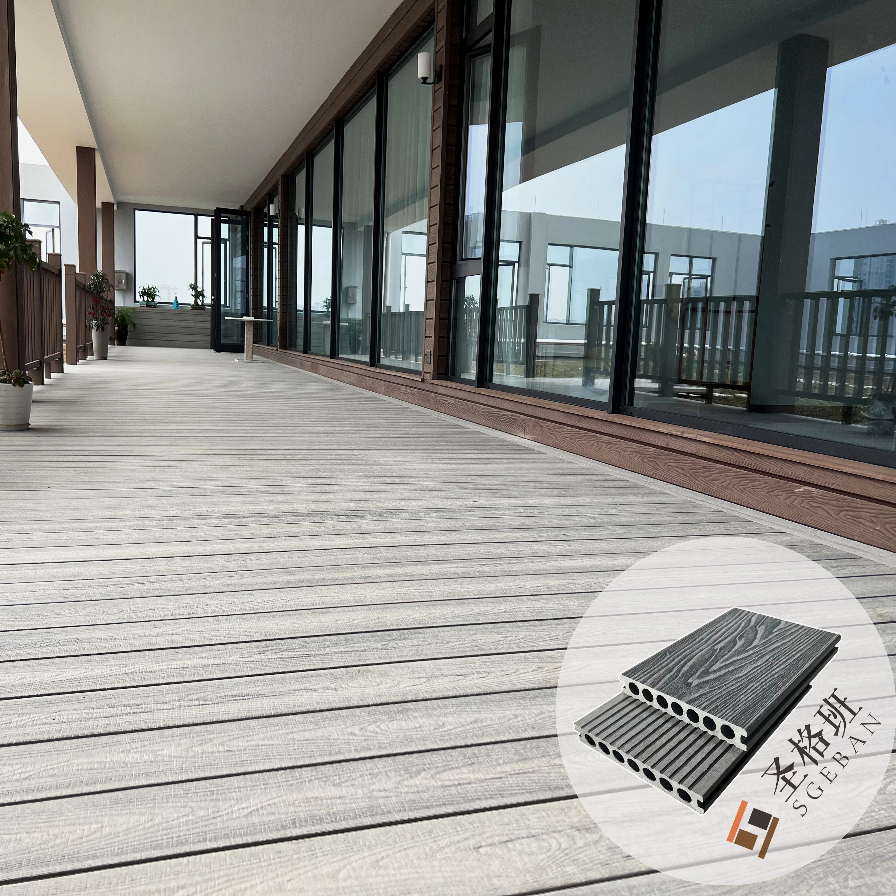 Anti-uv Long Life China Hardwood outdoor floor wood plastic composite Wood Grain for garden wpc decking