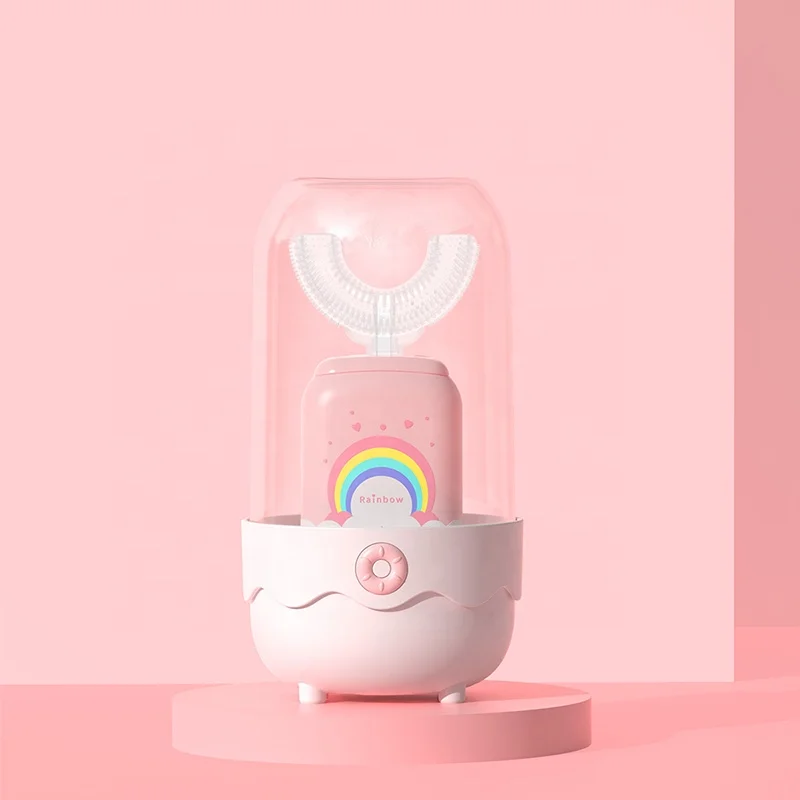 High quality  Patent new design U shape lovely joyful baby electronic teeth brush