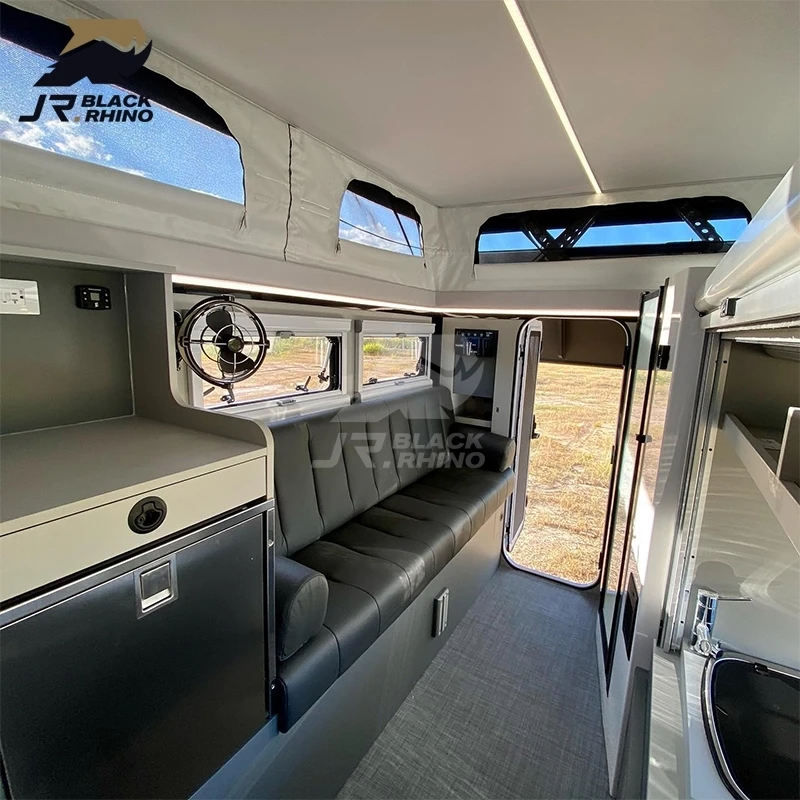 China manufactory bike caravan australia stands16ft semi off road caravans overland trailer