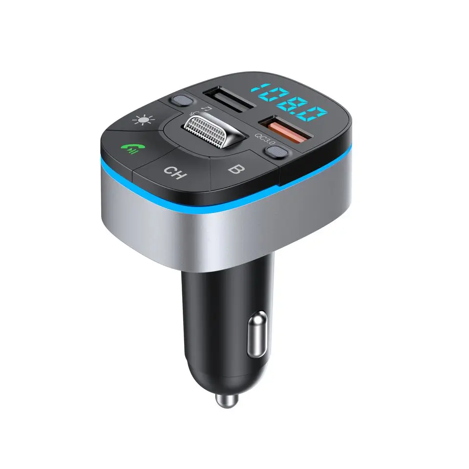 AGETUNR T75 Car Charger 18W QC3.0 Fast Charge Car Modulator Wireless Radio FM Bluetooth AUX Bass EQ Bluetooth Car Kit