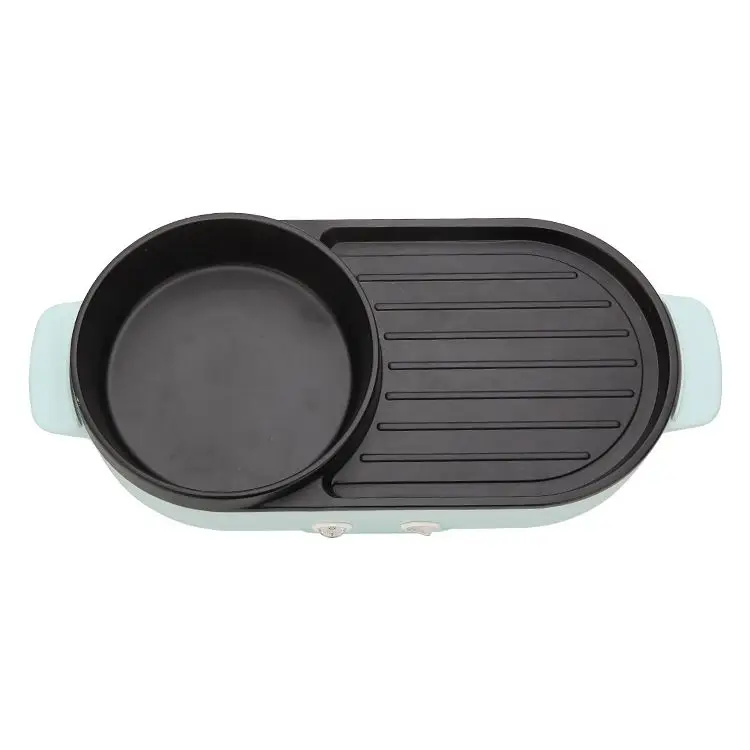 Factory Direct Sale Custom 2 In 1 Table Top Electric Steamboat Smokeless Bbq Grill Hot Pot
