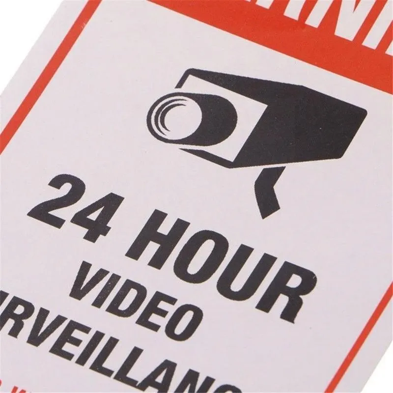 FREE SAMPLE  Camera Alarm Sticker Warning Decal Signs Video Surveillance PVC CCTV Security Waterproof Sunscreen