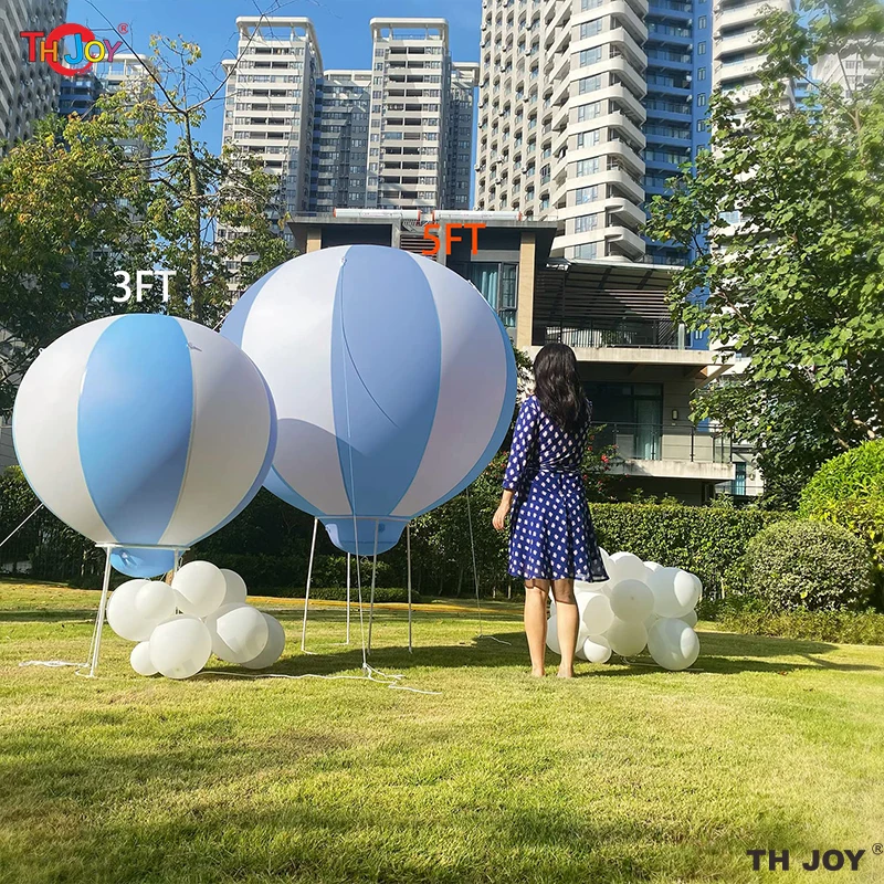 5ft PVC Half Hot Air Balloon Inflatable Hanging Balloons for Baby Shower Party Kids Birthday Event Show Exhibition Decoration