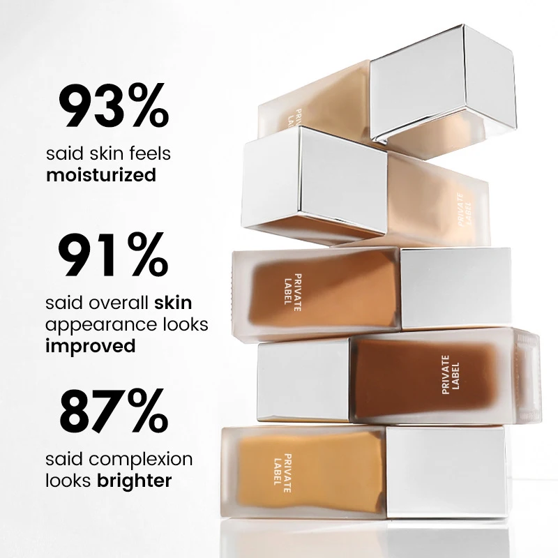 Private Label Vegan Waterproof Long Lasting Luminous Matte Cushion Face Non-Comedogenic Full Coverage Makeup Liquid Foundation