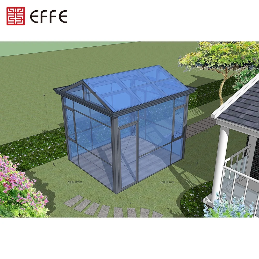 
aluminum frame outdoor glass house veranda sunroom green sunshine house aluminum structure solarium commercial sun room 