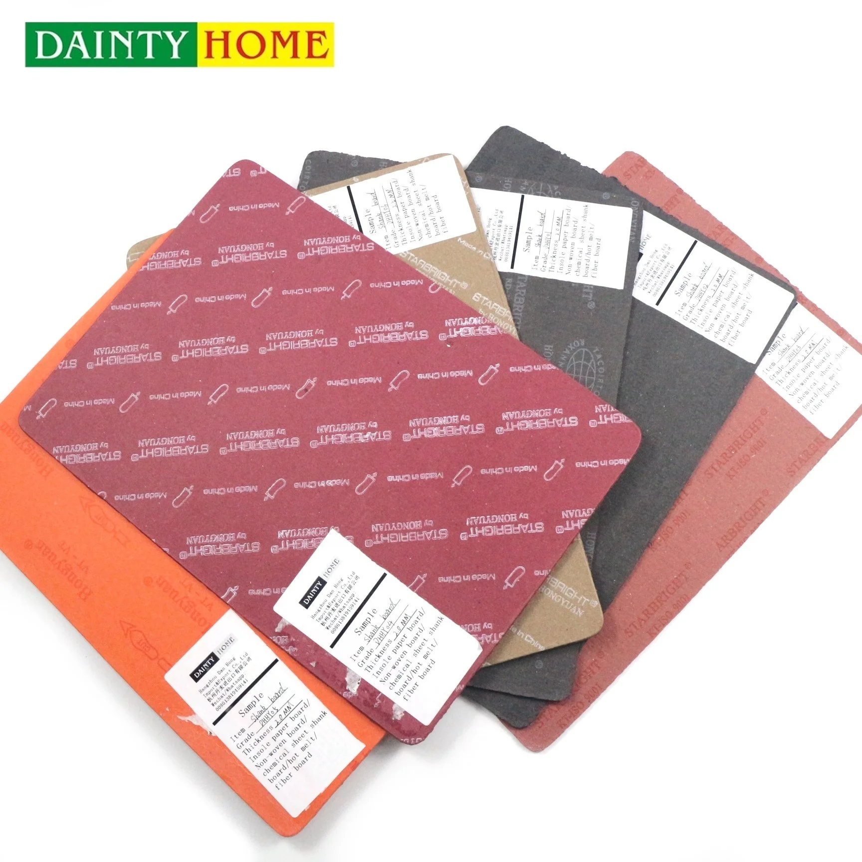 Top Quality Various color shank paper insole board shoes pad shoes cushion shoe insoles board manufacturer