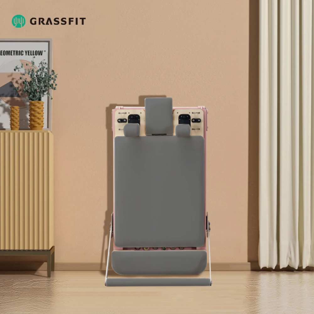 Commercial Custom Leather Color Logo Aluminum Folding Foldable Pilates Equipment Reformers Machine Core Bed for Home Studio Use