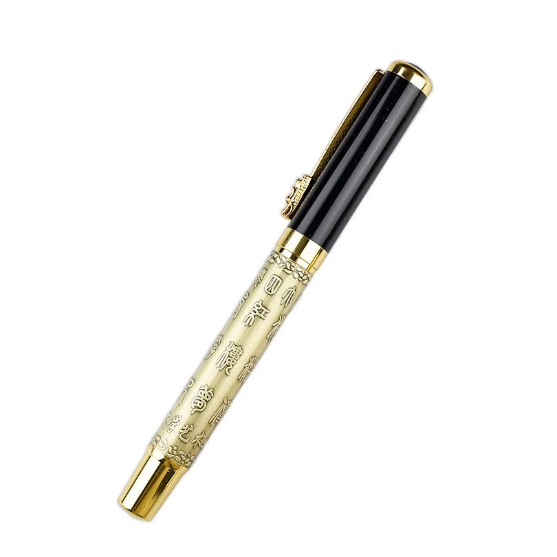Низкий минимальный объем китайского офиса и школьных принадлежностей роскошный тяжелый металлический ролик Золотой Дракон ручка для подарочного набора