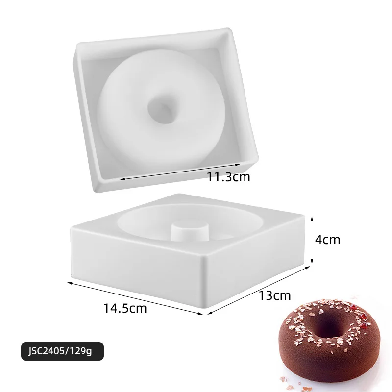 French Dessert Diamond Heart Cake Molds Different Designs 3D Silicone White Mousse Cake Mold Fudge Chocolate DIY Baking Molds