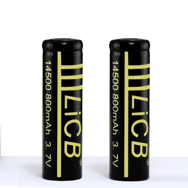 Licb 3.7V lithium ion rechargeable batteries 800 mah 14500 li ion battery cell for  toy car