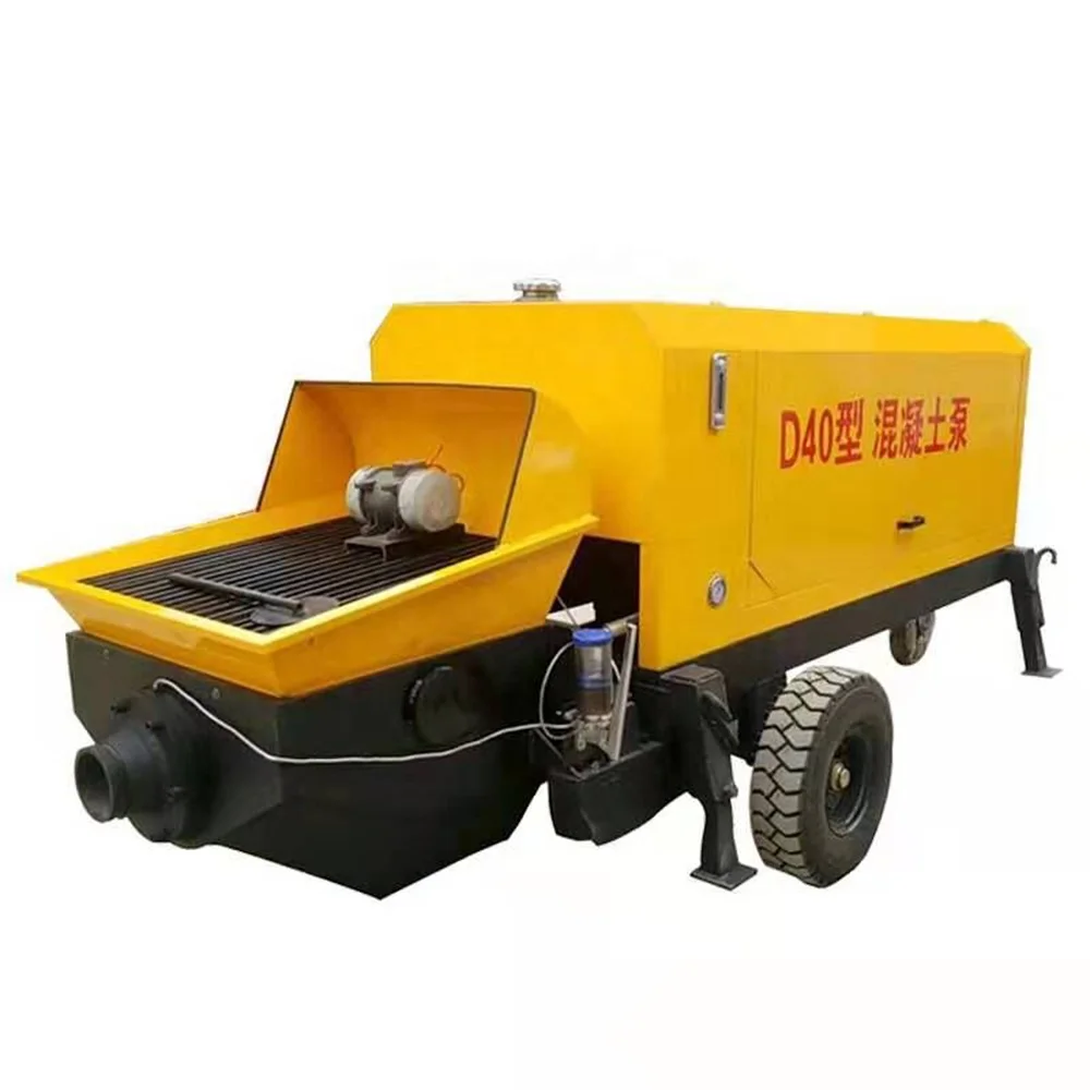 Небольшой дизельный портативный бетононасос Китай двигатель небольшие мобильные насосы для доставки бетона