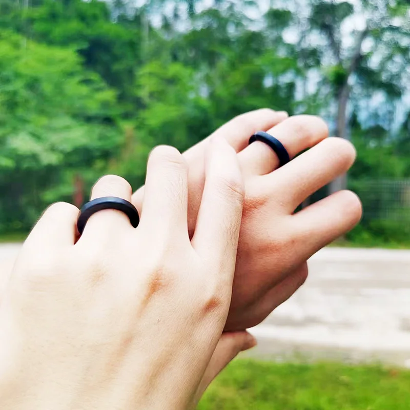 Wholesale Black Fashion Jewelry Reduce Radiation Natural Semi-precious Stone Quartz Shungite Ring