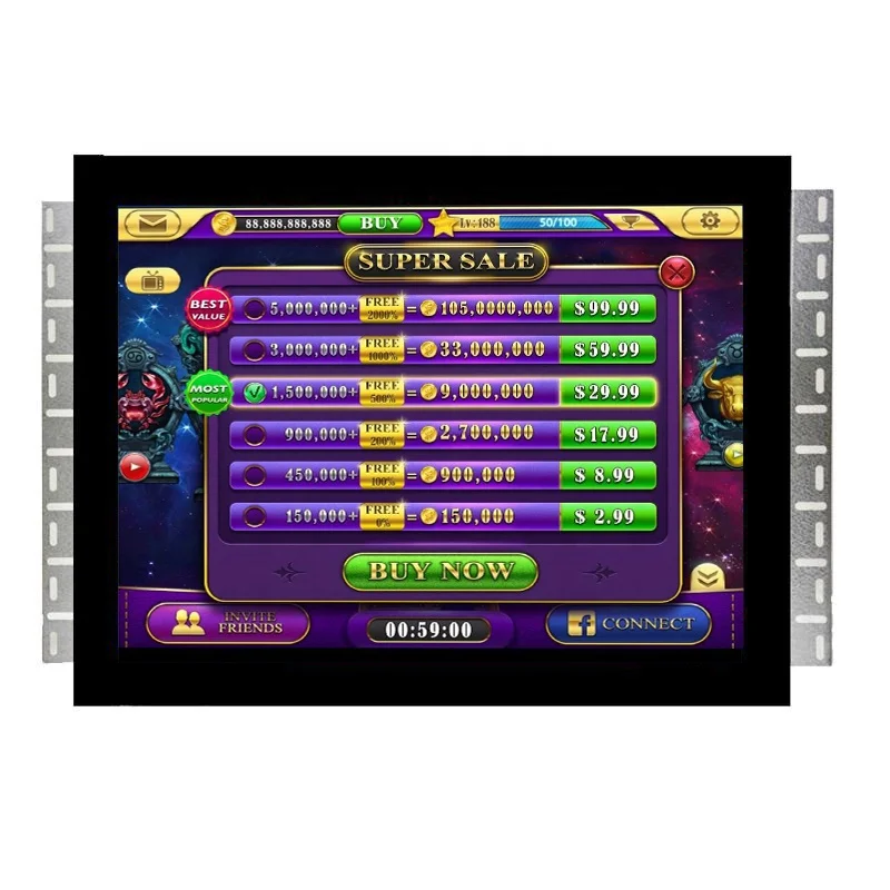 32 inch pot o gold touch screen game monitor with RS232 interface compatible 3M/ELO touch gaming monitor