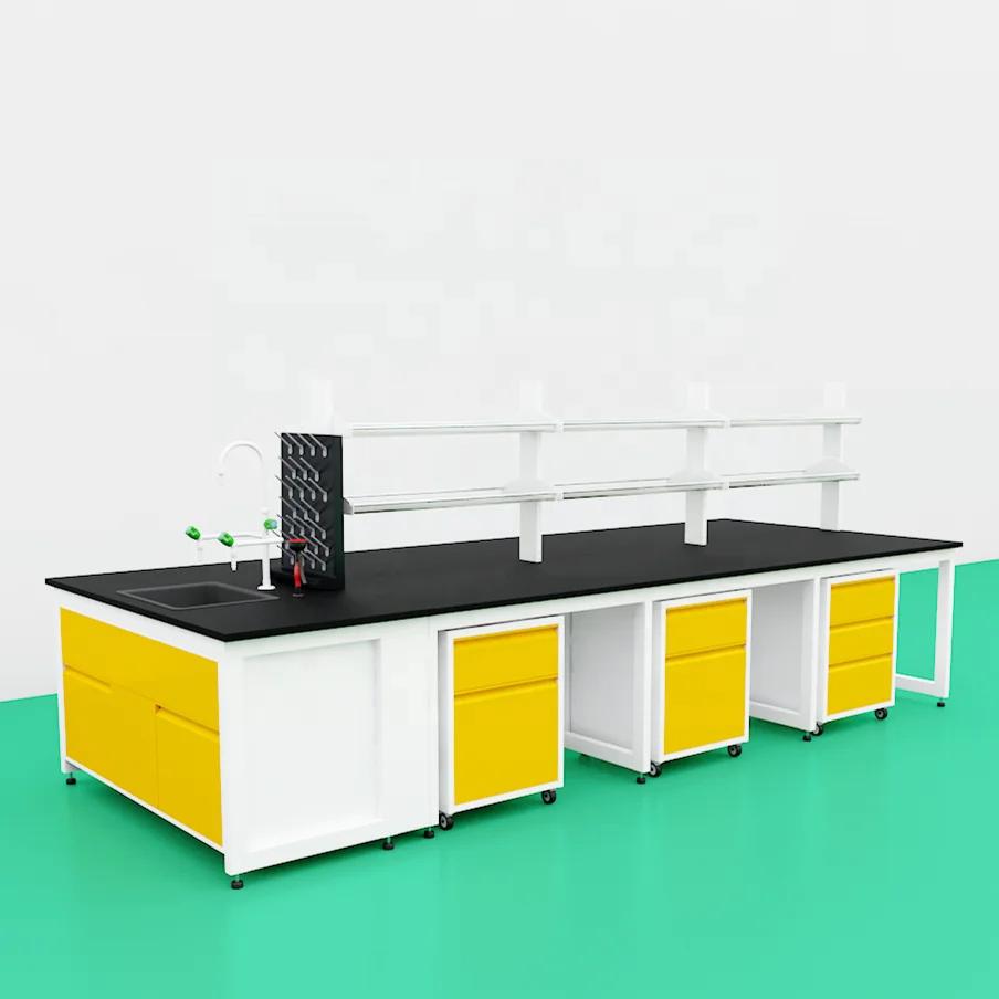 Hot Sale Chemistry Island Lab Work Bench with Epoxy Resin Worktops Lab Bench Laboratory Furniture