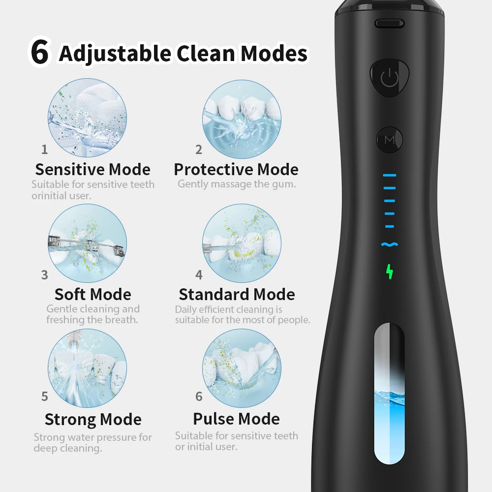 Dental Oral Irrigator Teeth Cleaning 2021 Cordless Flossing Amazon Usb Rechargeable Port Jet Mini Portable Water Flosser