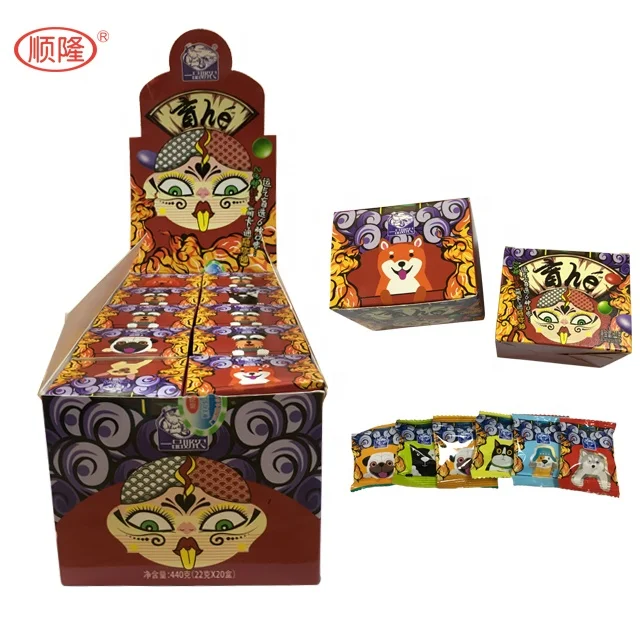 Mix Chewy Candy Jelly Bean Candy with Nice Animal Shape Tattoo in Box