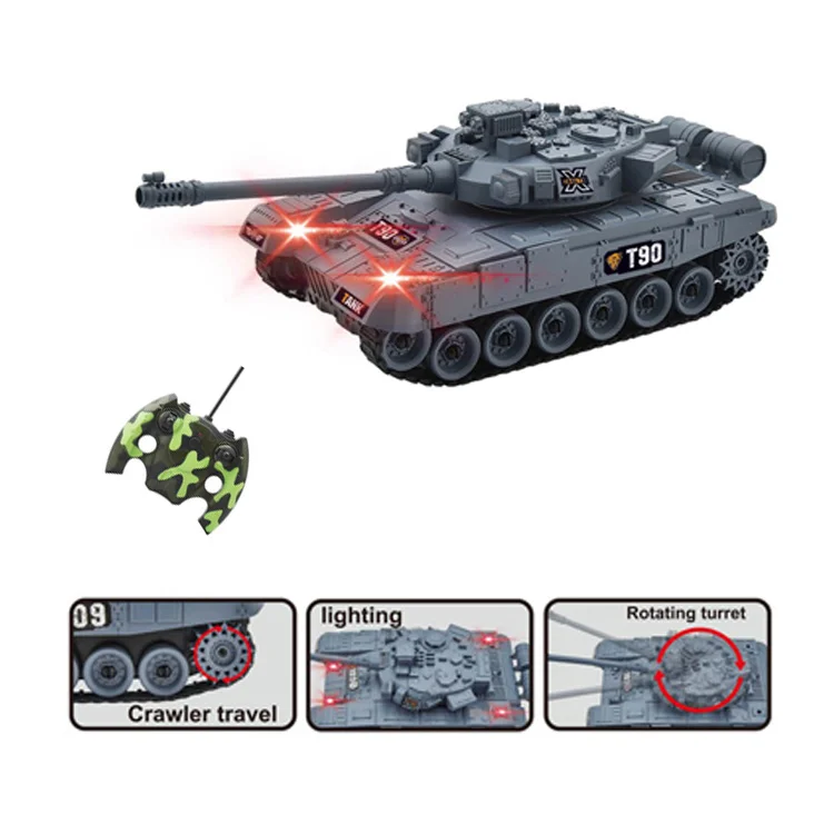 Good Price 1:24 Scale 5CH Remote Control Tank RC Tank Toy With Light and Sound