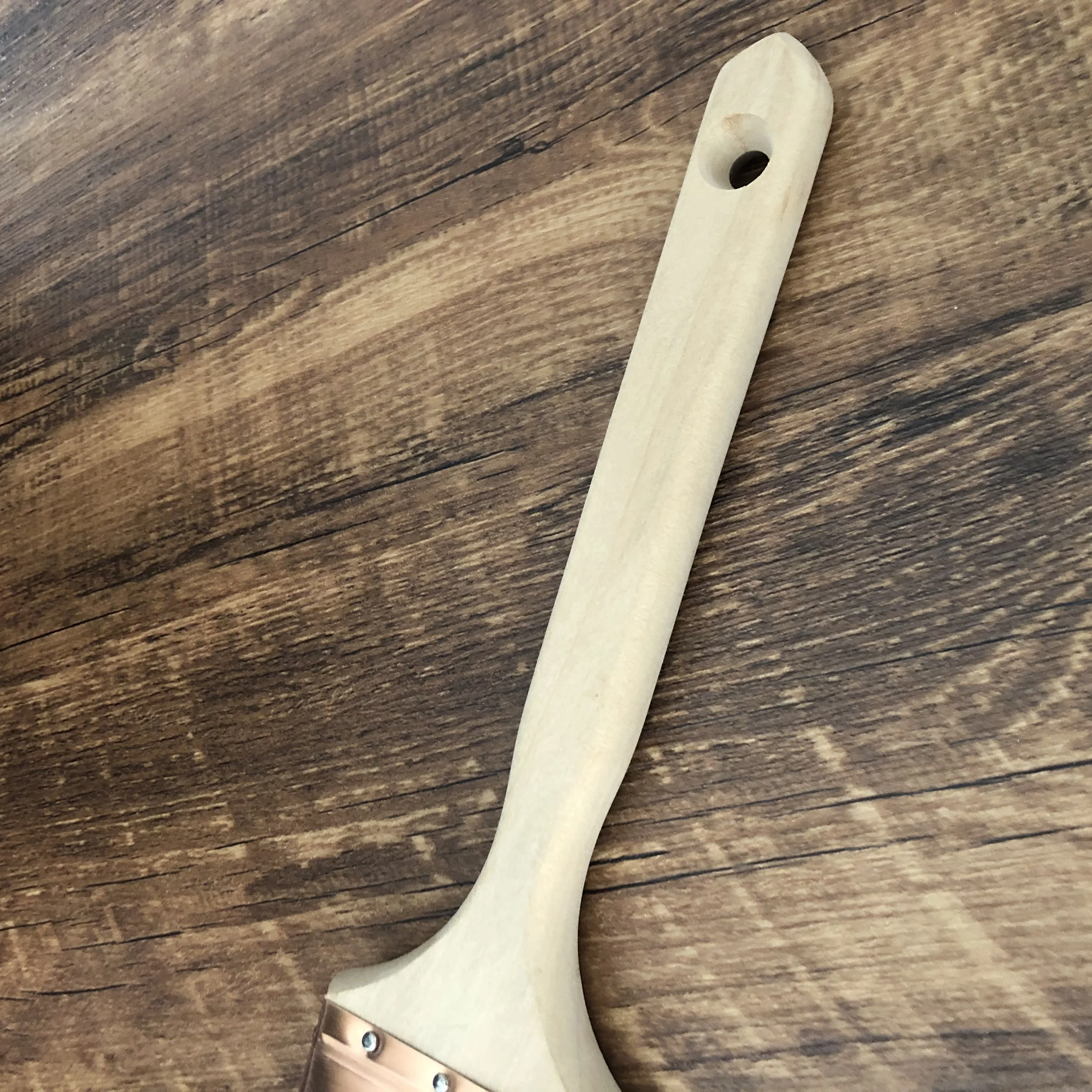 Spot supply High quality 2inch Wooden handle Synthetic Fiber bristle Copper plated stainless iron  purdy paint brushes