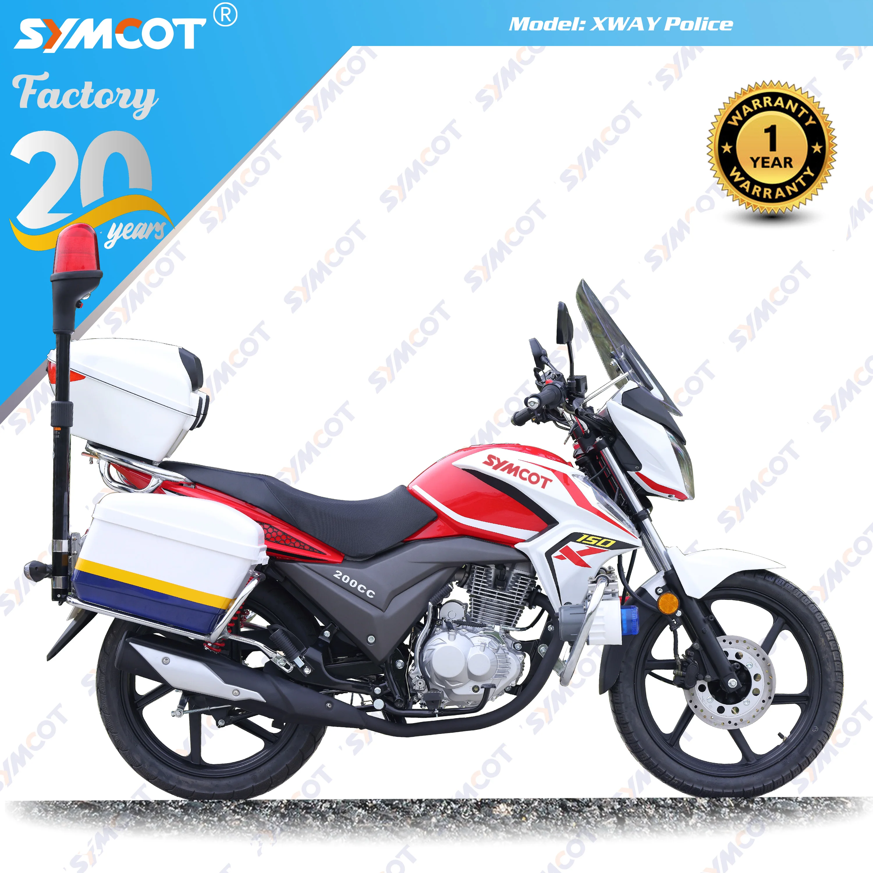 X-way X-150 200cc power engine Patrol motorcycle with balancer gears