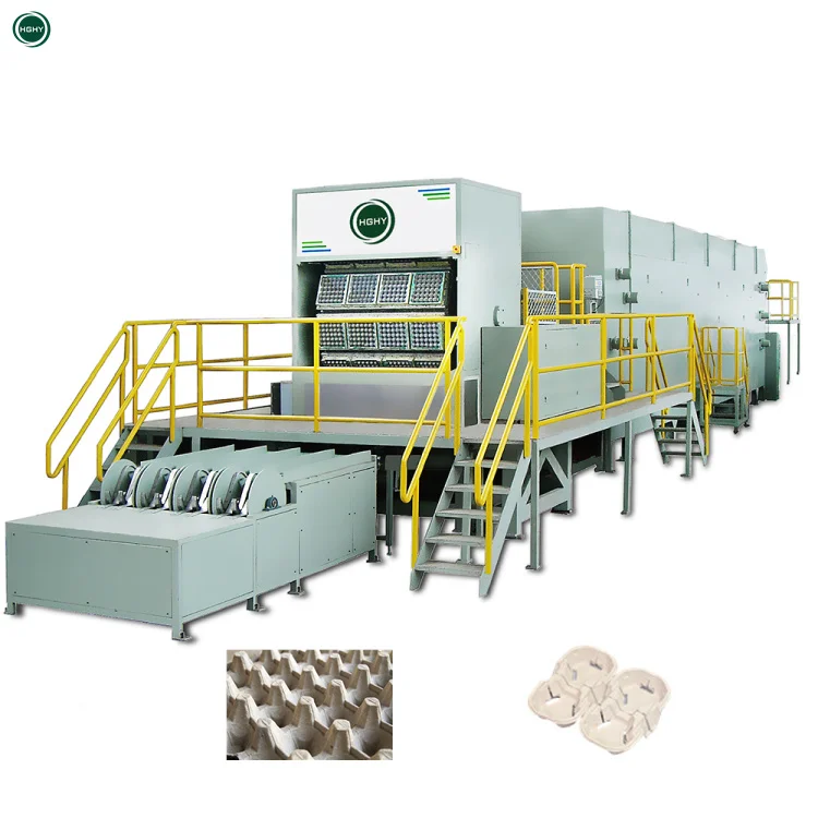 Высокоэффективная полностью автоматическая машина для яичных лотков, 1500 лотков в час, машина для яичных лотков