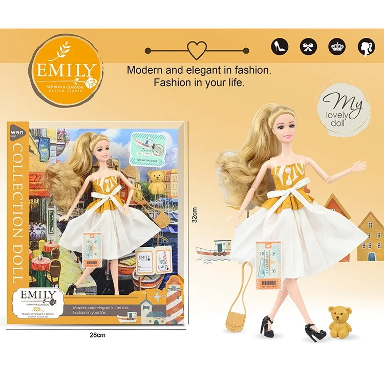 11.5 inch plastic doll toy set movable joint doll girl role play  new arrival doll toys