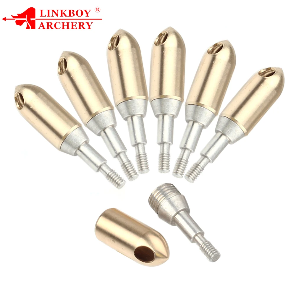 Linkboy Archery Brass Whistle Arrow Tip 125 Grain Hunting Broadheads for Compound Bow And Crossbow hunting arrows