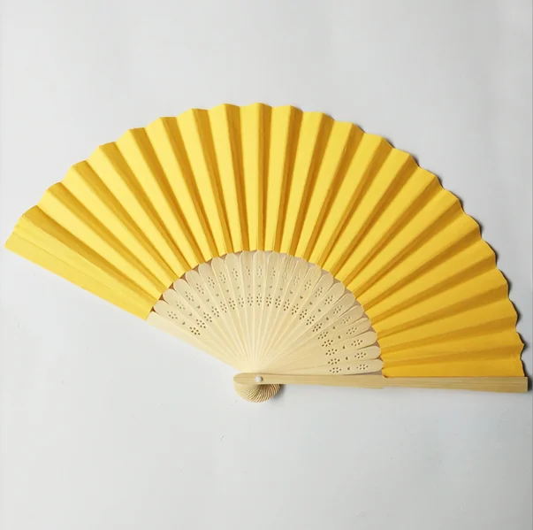 high quality custom carved bamboo hand fan two side printing silk folding hand fan