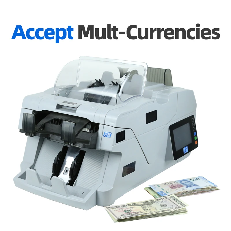 BS-6800-3 Best Quality Promotional Cash Sorting machine 2+1 Pockets Banknote Sorter with Storage function bill counter