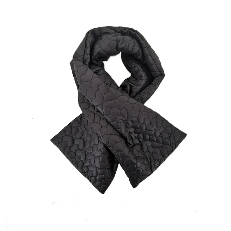 Теплый шарф для шеи, модные мягкие нейлоновые шарфы с подкладкой в форме сердца для женщин