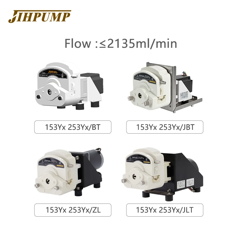 JIHPUMP dc 24v 3000ml High Quality Small Mini Micro Easy Load oem Peristaltic Pump Water Liquid Dosing Hose Pumps