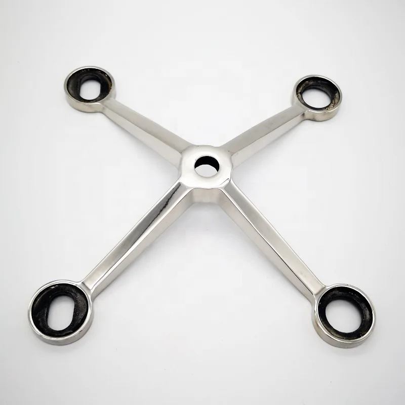 HW Marine Grade Glass Holder Spider Fittings For Curtain Wall System Glass Clamps