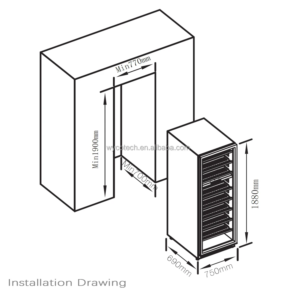 Роскошный стеклянный дверной компрессор холодильник для винного погреба двухзонный охладитель вина и напитков