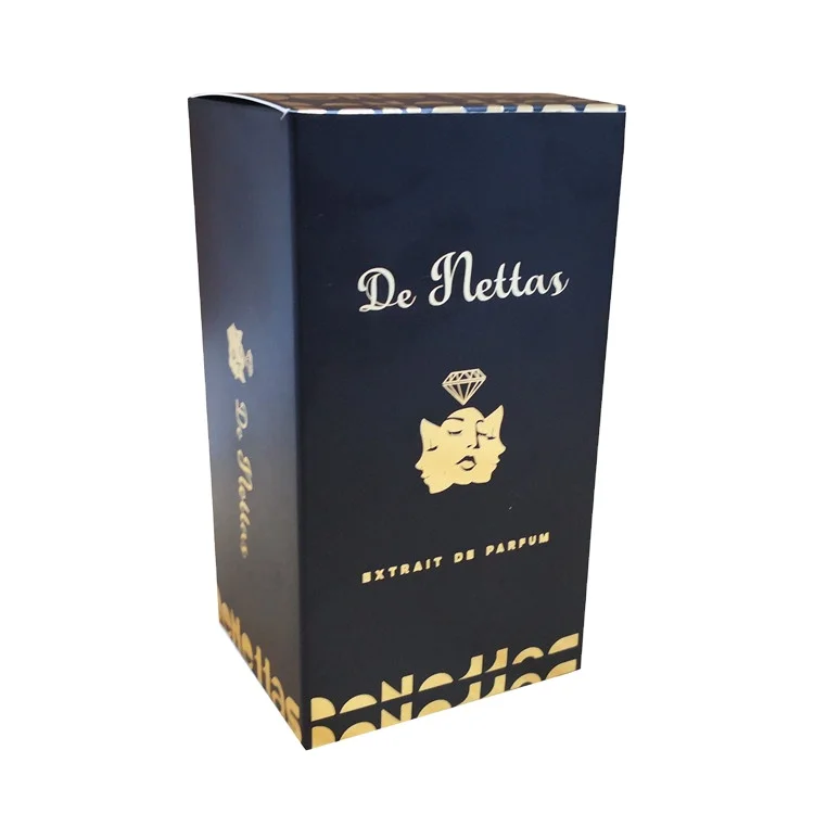 Wholesale Rigid Perfume Cosmetics Cardboard Gift Box Packaging Gold Foil Customized Personalized Logo