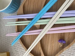 High Grade Environmentally Friendly Household Tableware Reusable Color Alloy Chopsticks