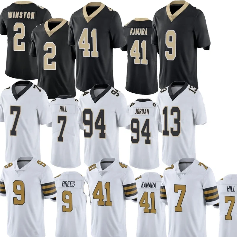 Американский Профессиональный 12 Chris Olave 32 Tyrann Mathieu 41 Alvin Kamara Vapor ограниченный Мужской спортивный сшитый футбольный трикотаж
