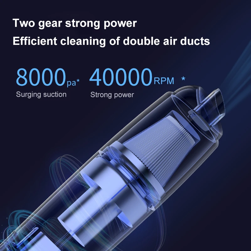 Wireless car vacuum cleaner suction portable hand-held car home vacuum cleaner cordless mini portable smart vacuum cleaner
