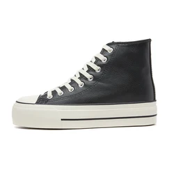 XRH Wholesale 4.1CM Women Custom Logo White Platform Sneakers Walking Style Tennis Woman Canvas Platform Shoes For Men