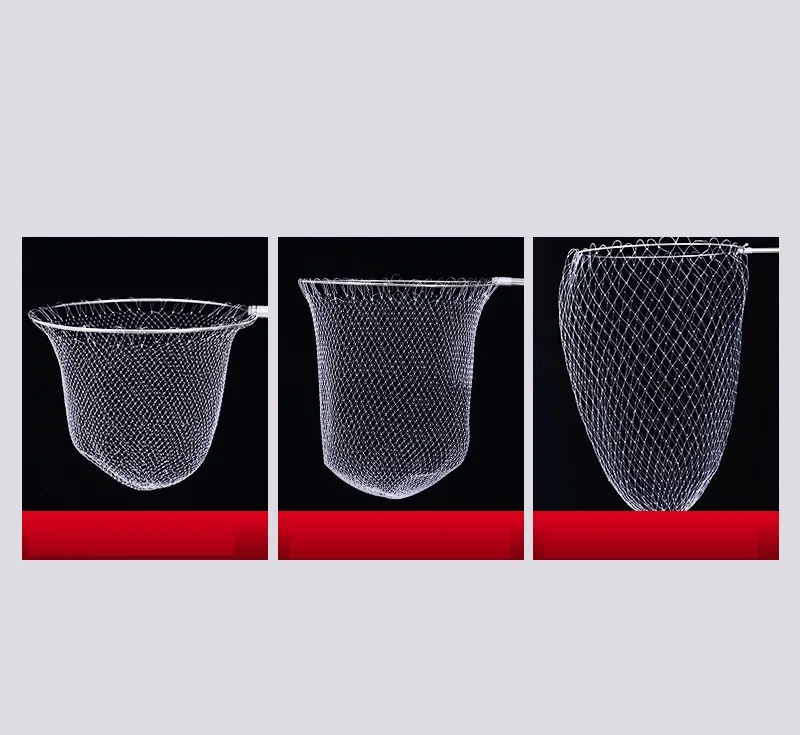 Round Frame Hand Made  Fishing Mesh Net Fish Catching Releasing Landing Net Head
