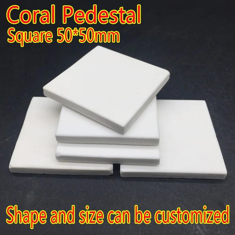 
Button base with broken branches and limbs square tray sps seawater coral frame reproduction ceramic base manufacturer custom 