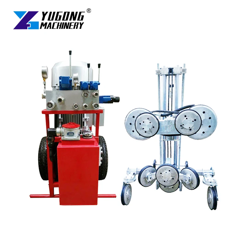 25kw Portable Multi Diamond Stone Wire Saw Cutter Wire Saw Machine Hydraulic Concrete Bridge Cutting Machine